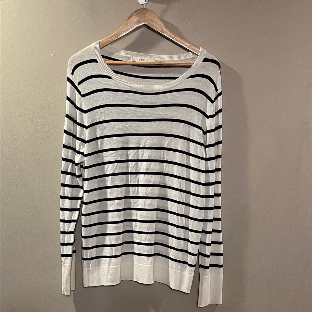 LOFT Women's Striped Long Sleeve Top